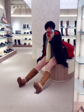 「Abercrombie&Fitch（アバークロンビーアンドフィッチ）のアイテム」を使った、みあさん（レディース・168cm）の冬コーディネート