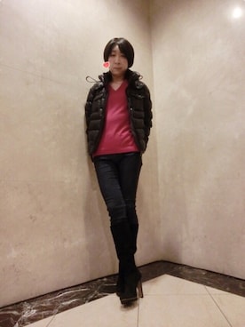 「ピンクニット」｜みあさん（レディース・168cm）の春コーディネート