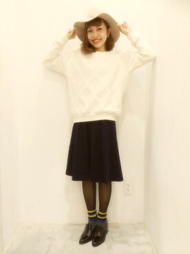 「DISCOAT（ディスコート）のアイテム（帽子）」を使った、_a_n_c_o___さん（レディース・158cm）の秋コーディネート