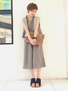 「Discoat Parisien」｜「アイテム（サロペット/オーバーオール）」を使った、_a_n_c_o___さん（レディース・158cm）の春コーディネート