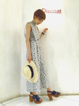 「Discoat」｜「アイテム（オールインワン・サロペット）」を使った、_a_n_c_o___さん（レディース・158cm）の春コーディネート