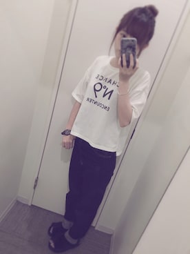 「アイテム（バングル/リストバンド）」を使った、hakoさん（レディース・162cm・20代）の夏コーディネート