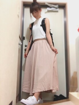「アイテム（バングル/リストバンド）」を使った、hakoさん（レディース・162cm・20代）の夏コーディネート