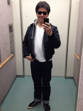 「アイテム（ブルゾン）」を使った、akira 1968さん（メンズ・172cm・40代）の冬コーディネート
