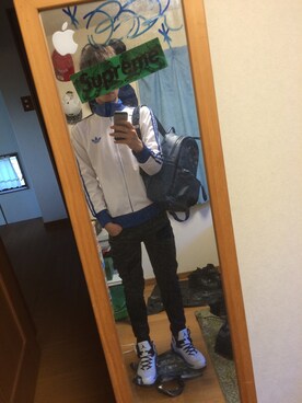 「Jordan」｜「アイテム（ジャージ）」を使った、Yvsvkeさん（メンズ・180cm）の秋コーディネート
