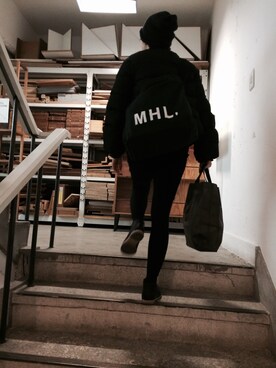 「MARGARET HOWEEL」｜눈썹달さん（レディース・158cm）の冬コーディネート