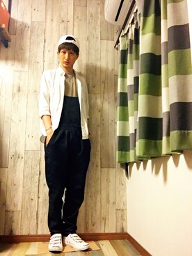 「JOURNAL STANDARD relume（ジャーナルスタンダード　レリューム）のアイテム（オールインワン・サロペット）」を使った、うっちーさん（メンズ・171cm）の夏コーディネート