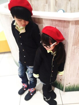 「JAM（ジャム）のアイテム（シューズ）」を使った、ma☺︎caさん（キッズ・100cm）の冬コーディネート