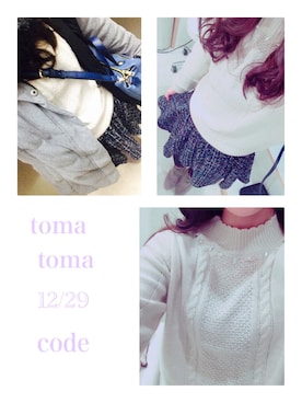 「index（インデックス）のアイテム（その他アウター）」を使った、tomatomaさん（レディース・155cm）の冬コーディネート