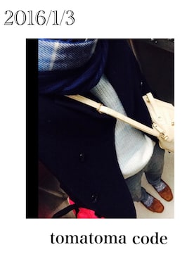 「ROPE' PICNIC（ロペピクニック）のアイテム（ピーコート）」を使った、tomatomaさん（レディース・155cm）の冬コーディネート