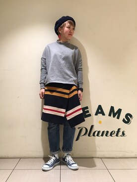 「エプロン」｜ナカヨシ サキさん（レディース・157cm・20代）の冬コーディネート