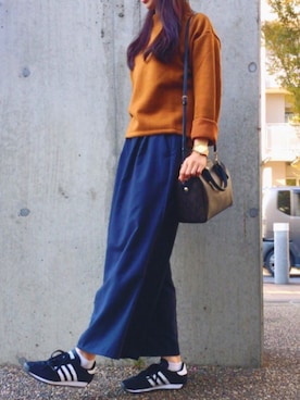 「COACH」｜「アイテム（ハンチング/ベレー帽）」を使った、CHISATOさん（レディース・158cm）の秋コーディネート
