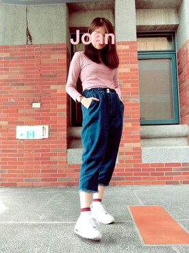 「BASEZOO （BASEZOO ）のアイテム（パンツ）」を使った、Joanさん（レディース・163cm）の秋コーディネート