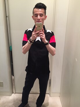 「PRADA（プラダ）のアイテム（チノパンツ）」を使った、大胖子要减肥咯さん（メンズ・176cm）の夏コーディネート