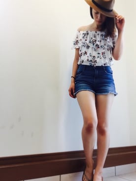 「ROCO NAILS（ﾛｺﾈｲﾙ）のアイテム」を使った、Merbさん（レディース・158cm）の夏コーディネート