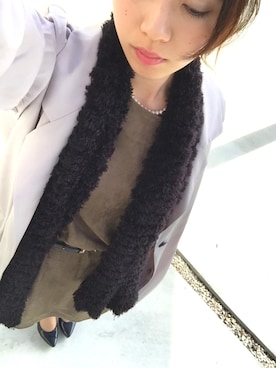 「春コート」｜Merbさん（レディース・158cm）の冬コーディネート