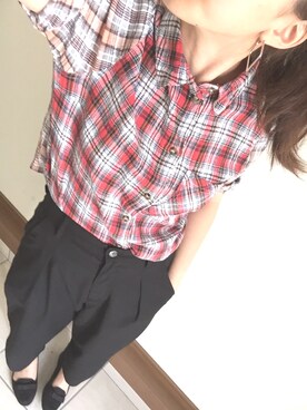 「オールバック」｜「アイテム（アクセサリー）」を使った、Merbさん（レディース・158cm）の春コーディネート