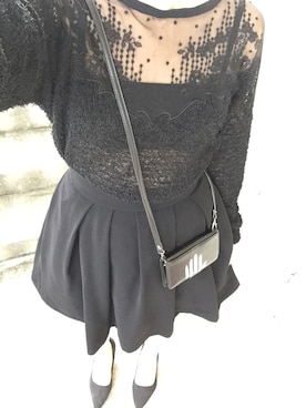 「SPIRALGIRL（スパイラルガール）のアイテム（スマホケース/カバー）」を使った、riririさん（レディース・152cm）の冬コーディネート