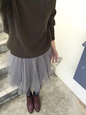 「アイテム（ブーティ）」を使った、riririさん（レディース・152cm・20代）の冬コーディネート