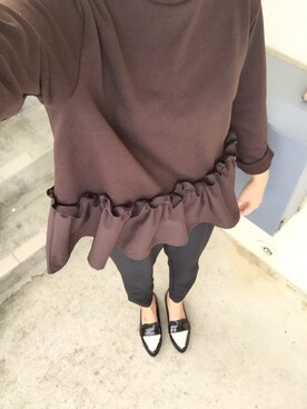「INGNI（イング）のアイテム（つなぎ/オールインワン）」を使った、riririさん（レディース・152cm）の冬コーディネート
