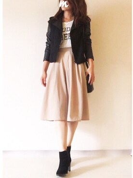 「N.（N. Natural Beauty Basic）（エヌエヌナチュラルビューティーベーシック）のアイテム（ブーティ）」を使った、mayさん（レディース・158cm）の秋コーディネート