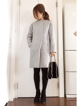 「N.（N. Natural Beauty Basic）（エヌエヌナチュラルビューティーベーシック）のアイテム（ブーティ）」を使った、mayさん（レディース・158cm）の冬コーディネート