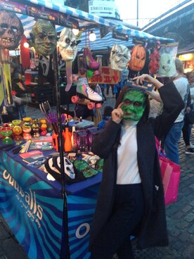 「halloween」｜「アイテム（ダウンジャケット/コート）」を使った、chuuさん（レディース・164cm）の秋コーディネート