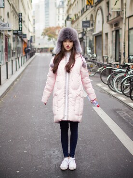 「chuu（チュー）のアイテム（その他アウター）」を使った、chuuさん（レディース・164cm）の秋コーディネート