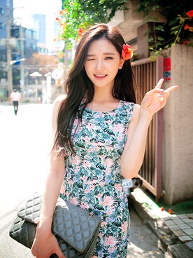 「アイテム（ワンピース、その他）」を使った、chuuさん（レディース・164cm）の春コーディネート