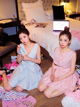 「chuu（チュー）のアイテム」を使った、chuuさん（レディース・163cm）の夏コーディネート