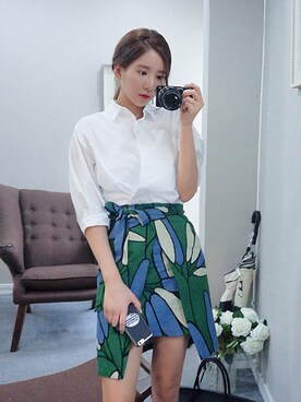 「chuu（チュー）のアイテム」を使った、chuuさん（レディース・164cm）の夏コーディネート