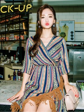 「chuu（チュー）のアイテム」を使った、chuuさん（レディース・164cm）の夏コーディネート