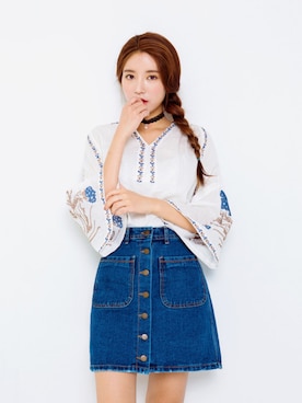 「chuu（チュー）のアイテム」を使った、chuuさん（レディース・164cm）の夏コーディネート