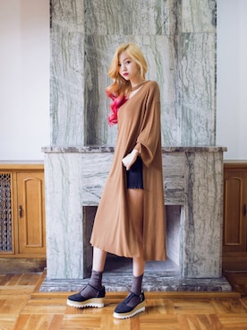 「chuu（チュー）のアイテム」を使った、chuuさん（レディース・164cm）の夏コーディネート