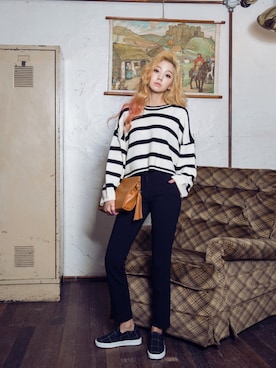 「chuu（チュー）のアイテム（パンツ）」を使った、chuuさん（レディース・164cm）の夏コーディネート