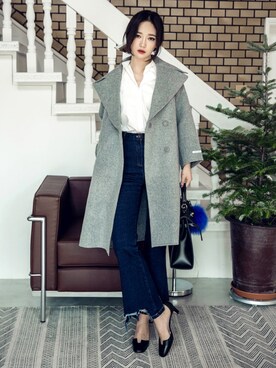 「chuu（チュー）のアイテム（その他アウター）」を使った、chuuさん（レディース・164cm）の秋コーディネート