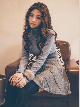 「chuu（チュー）のアイテム」を使った、chuuさん（レディース・164cm）の冬コーディネート