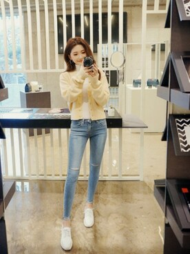 「chuu（チュー）のアイテム（パンツ）」を使った、chuuさん（レディース・164cm）の冬コーディネート