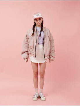 「chuu（チュー）のアイテム（ジャケット/アウター）」を使った、chuuさん（レディース・164cm）の冬コーディネート