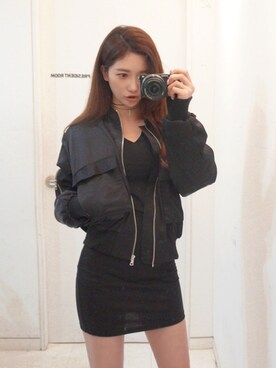 「chuu（チュー）のアイテム（ジャケット/アウター）」を使った、chuuさん（レディース・164cm）の春コーディネート