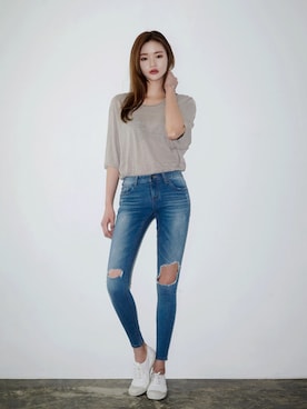 「-5kgjean」｜chuuさん（レディース・164cm）の春コーディネート