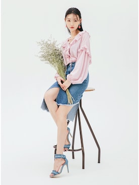 「chuu（チュー）のアイテム」を使った、chuuさん（レディース・164cm）の夏コーディネート