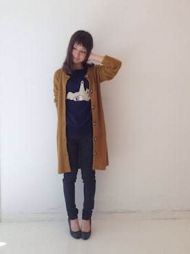 「nusy（ヌージー）のアイテム」を使った、ｉｙｕさん（レディース・157cm）の秋コーディネート