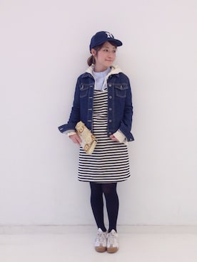 「nusy（ヌージー）のアイテム」を使った、ｉｙｕさん（レディース・157cm）の春コーディネート