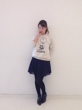 「nusy（ヌージー）のアイテム」を使った、ｉｙｕさん（レディース・157cm）の春コーディネート
