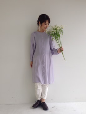 「nusy（ヌージー）のアイテム」を使った、ｉｙｕさん（レディース・157cm）の春コーディネート