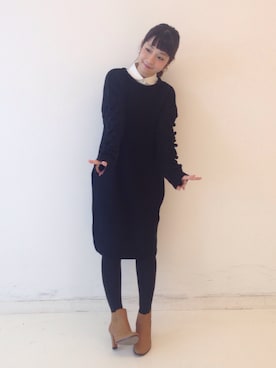 「nusy（ヌージー）のアイテム」を使った、ｉｙｕさん（レディース・157cm）の秋コーディネート