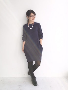 「haco!（ハコ）のアイテム」を使った、ｉｙｕさん（レディース・157cm）の秋コーディネート