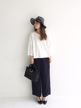 「haco!（ハコ）のアイテム（帽子）」を使った、ｉｙｕさん（レディース・157cm）の夏コーディネート