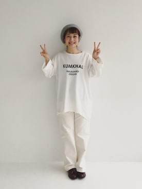 「アイテム（ハンチング/ベレー帽）」を使った、ｉｙｕさん（レディース・157cm）の秋コーディネート